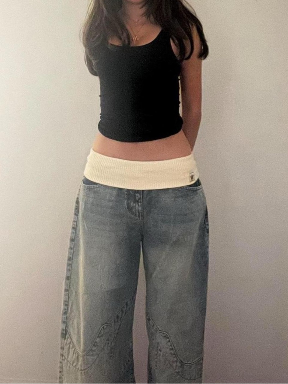 Brand New Revice Baggy Jeans size XS in Blue Crest - Picture 3 of 7